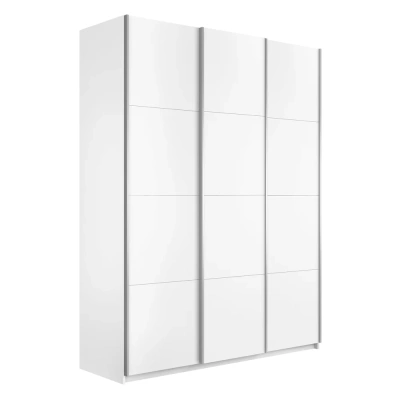 Широкий Прайм 3-х дверный (ЛДСП) окутанный (Белый снег 2400х2300х570 Широкий Прайм 3х Серебро профиль)