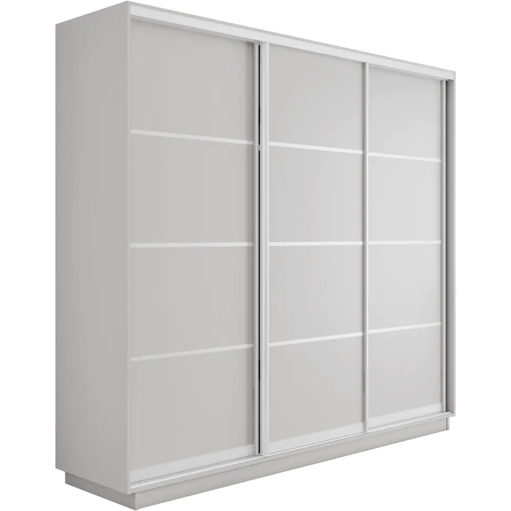 Экспресс 3-х дверный 4 секции (ЛДСП) (Белый снег 1800х2200х440 Экспресс 45 3х Белый профиль)